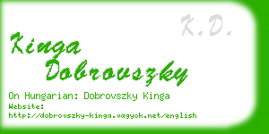 kinga dobrovszky business card